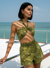 EMMA BIKINI TOP AND SHORTS SET GREEN GOLD