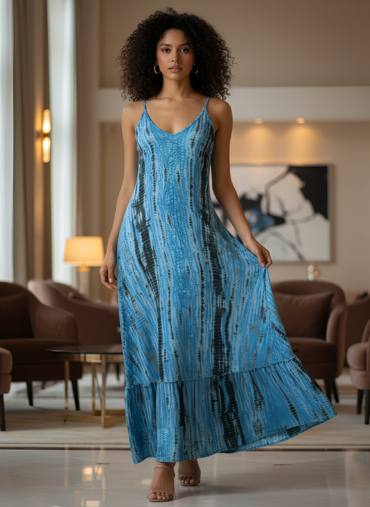 Rosie BLUE PEBBLE Mix Paisley-Print Maxi Dress