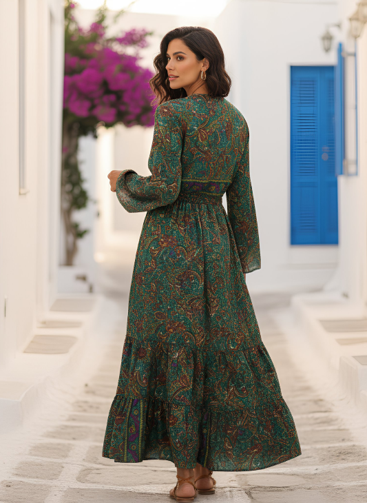 EOLA2 Smocked Back Maxi Dress