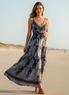 V-Neck Maxi Dress with Adjustable Straps