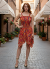 Sleeveless Hanky Dress with Ribbed Stretchable Bodice