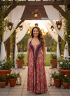 Bohemian Pink Cream Paisley Maxi Dress