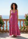Bohemian Pink Paisley Maxi Dress