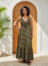 Boho V-Neck Empire Maxi Dress