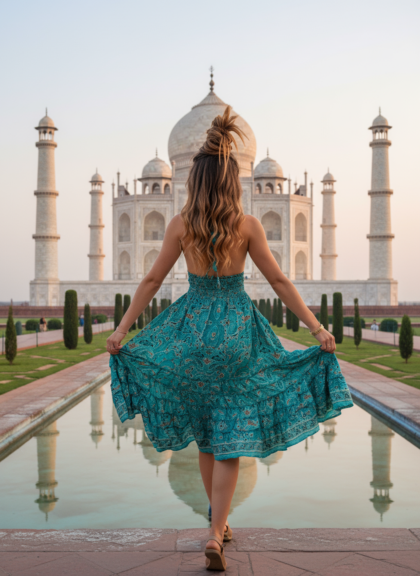 LUCY HIGH-LOW HALTERNECK DRESS