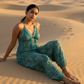 LAYLA BOHO HAREM JUMPSUIT – GREEN BLUE