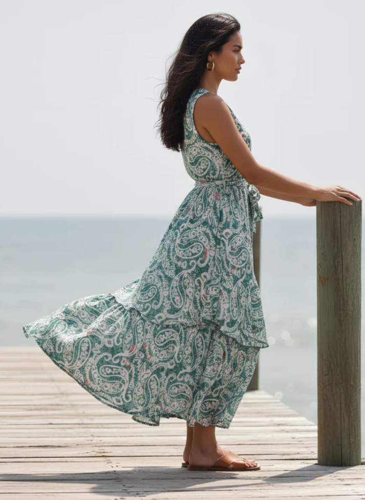 BELLA BOHEMIAN DOUBLE LAYER MAXI DRESS