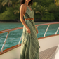 FLORA GREEN FLORAL PRINTED MAXI DRESS