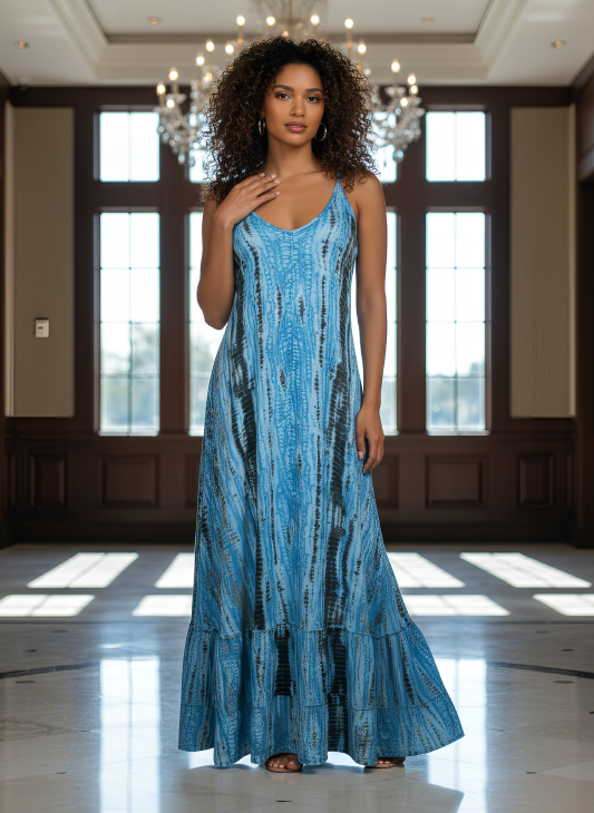 Rosie BLUE PEBBLE Mix Paisley-Print Maxi Dress