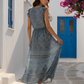 EOLA8 HI LOW MAXI DRESS SHORT SLEEVE Smocked Back Maxi Dress