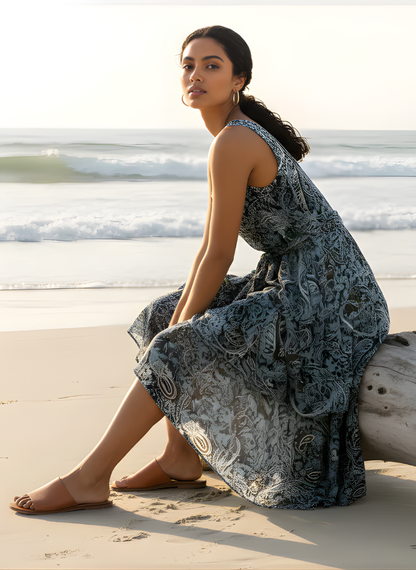 BELLA BOHEMIAN DOUBLE LAYER MAXI DRESS