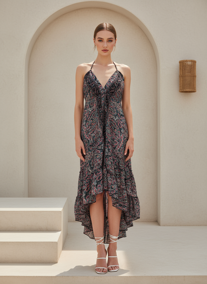 Hi-Lo Halter Neck Sundress