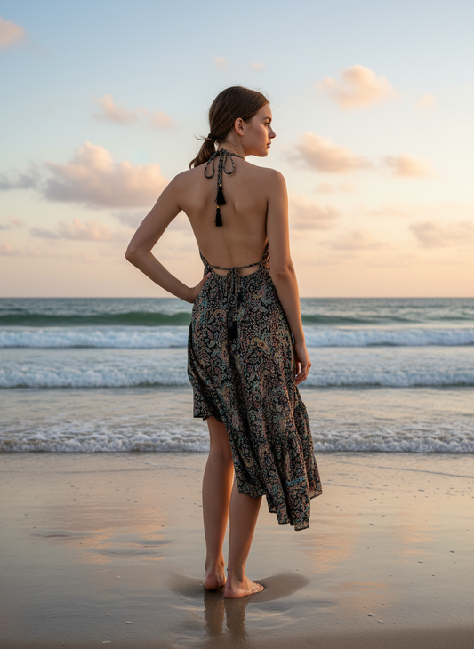 Hi-Lo Halter Neck Sundress