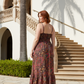 Boho V-Neck Empire Maxi Dress